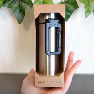 MOTTERU カラビナハンドルサーモボトル 130ml ステンレス シルバー