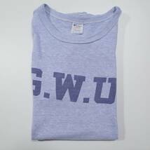 送料無料 champion G.W.U Grorge Washington University 染み込み チャンピオン 88/12 T ブルー Tシャツ ヴィンテージ L made in USA_画像8