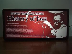 JAZZ ジャズ トランペット オールドジャズ スタンダードジャズ サイン 看板 置物 雑貨 History of Jazz LED ライトBOX 電飾看板 電光看板