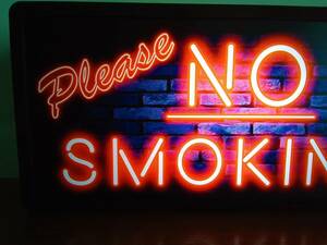 アメリカン たばこ 煙草 タバコ 禁煙 NO SMOKING 禁煙ルーム 禁煙エリア テーブル カウンター サイン 看板 置物 雑貨 LED2wayライトBOX