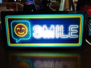 笑顔 スマイル SMILE にこちゃん いいね イイネ サイン ミニチュア サイン ランプ 照明 看板 玩具 置物 雑貨 ライトBOX 電飾看板 電光看板