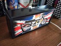 アメリカン UK ブリティッシュ クラシック バイク サイン ミニチュア 玩具 看板 置物 雑貨 LED ライトBOX◆Clasic Bike② 電飾看板_画像2