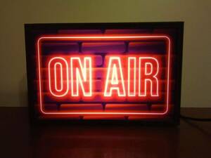 ON AIR on air raw distribution raw broadcast radio Studio recording american retro autograph miniature signboard ornament toy miscellaneous goods LED light BOX Mini 