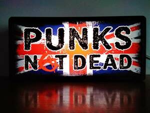 パンクロック PUNKS NOT DEAD アナーキー UK イギリス ロンドン パンク モヒカン スキン 照明 看板 置物 雑貨 ライトBOX 電飾看板 電光看板