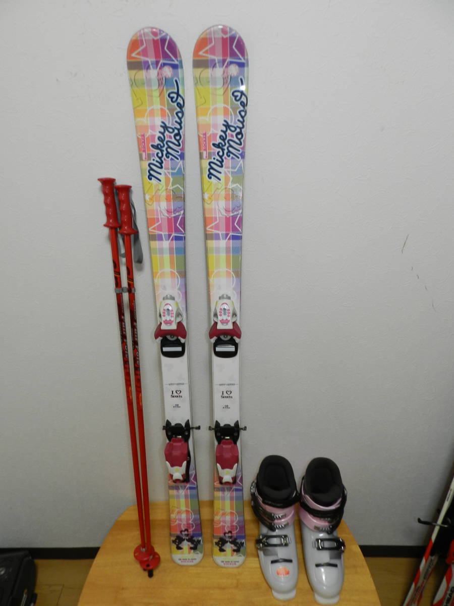 女性に人気！ ジュニア スキー板110（水色・ハート）＋ ブーツ・ストック ３点 セット - 板 - app-zen.com