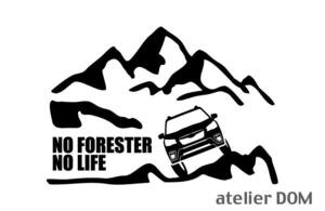 山とフォレスターSK ステッカー NO FORESTER NO LIFE (Sサイズ) カッティングステッカー 切り文字