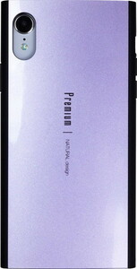 在庫処分品 Natural design iPhoneXR (6.1インチ) ケース パープル 繊維ガラス×ソフトTPUの2層構造 衝撃吸収 Premium Purple PRE06