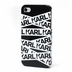 送料無料★スマホケース iPhone4 4s ブラック Karl Lagerfeld