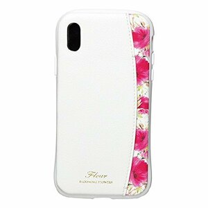 【在庫処分・送料無料】 NATURAL design iPhoneX Xs (5.8インチ) ケース FLEUR WHITE 衝撃吸収 耐衝撃 カードポケット付 iP8-FLEP04