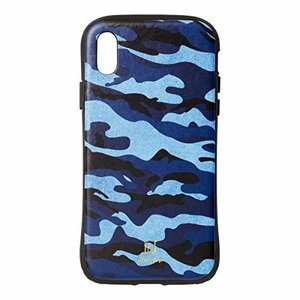 【在庫処分】 NATURAL design iPhoneX Xs (5.8インチ) ケース カラフルカモ BLUE ブルー 衝撃吸収 耐衝撃 迷彩柄 iP8-MSP01