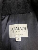 美品　ARMANI Collezioni アルマーニ　レディース　ダークネイビー　ウール　ダブルコート　ロングコート アウター　上着　40表記_画像4