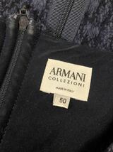 ARMANI Collezioni アルマーニ　レディース　ネイビー　総柄　ノースリーブワンピース 50表記_画像3