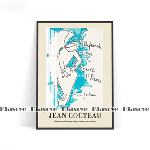 G1232 ジャン・コクトー　Jean Cocteau　絵画プリント キャンバスアートポスター 50×70cm 海外製 枠なし B