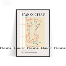 G1235 ジャン・コクトー　Jean Cocteau　絵画プリント キャンバスアートポスター 50×70cm 海外製 枠なし E_画像1
