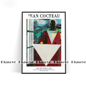 G1241 ジャン・コクトー　Jean Cocteau　絵画プリント キャンバスアートポスター 50×70cm 海外製 枠なし K