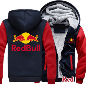 REDBULL New Fashion Men's Casual Jackets Winter Long Sleeve Hoodies Outdoor Warm Coats