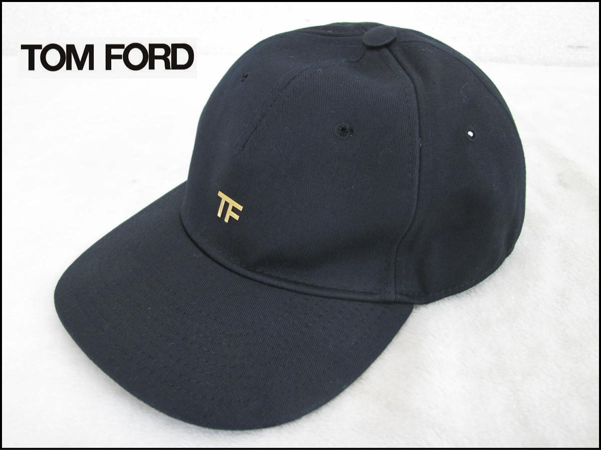 トムフォード Tomford 未使用 キャップ ホワイト ロゴ フリーサイズ