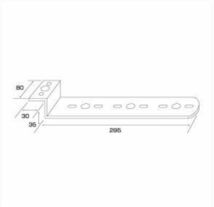 マーカー取付けステー ステンレス 幅広Ｚ型 295ｍｍ　3個付け用_画像2