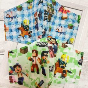 ハンドメイド 立体インナー キッズサイズ マイクラ柄 2枚セット C