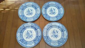 Spoded Blue Room Collection Plate 4 -Piece Set Spode Spode Blue Room Collection Floral