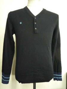 * R new ball do long sleeve knitted black size M wool *