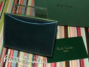 *861/ new goods regular * Paul Smith / color flash / pass case navy 