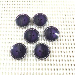 A35-02 Showa Button Purple Purple 18㍉ 6 штук толщины 5㍉