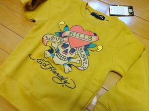 Ｅｄ Ｈａｒｄｙ 黄色 子供トレーナー【 KIDS １１０ cm 】ミニ裏起毛 マスタード