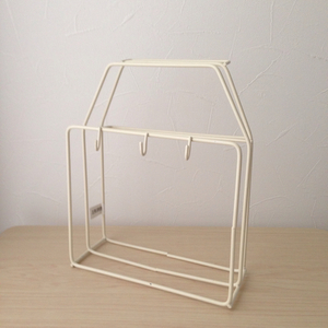 * new goods! prompt decision * iron house type book stand accessory storage attaching white ( inspection Muji Ryohin 
