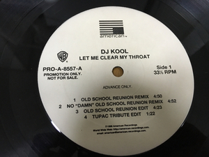 ★HIP HOP★DJ KOOL / LET ME CLEAR MY THROAT promo 別テイク