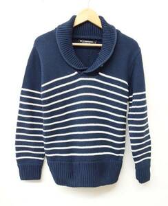 68&BROTHERS NEW YORK ＊3018　COTTON SHAWL SWEATER ニットショールカラーセーター ＊元上代￥16000＊COLOR NAVY 　SMALL