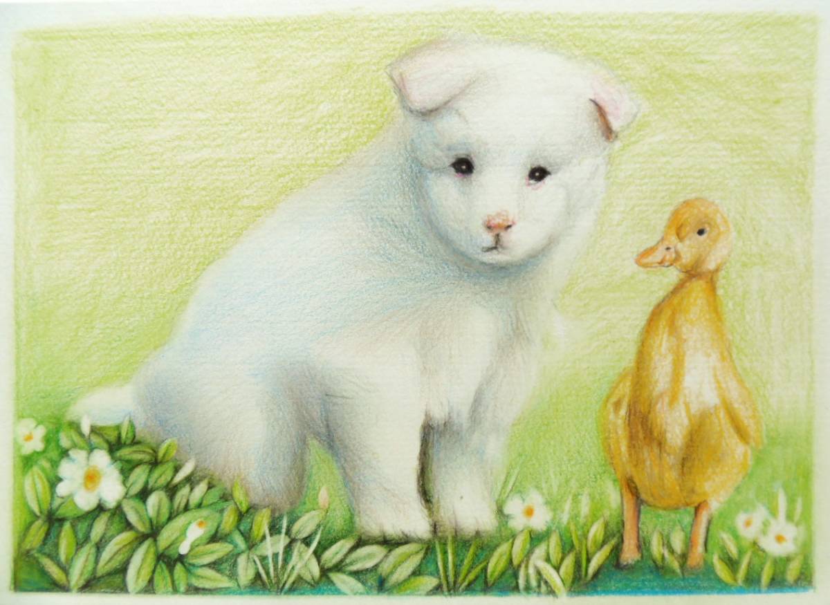 Colored pencil drawing Nekoposize Animal drawing Painting Cute illustration, artwork, painting, pencil drawing, charcoal drawing