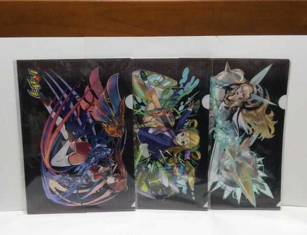 匿名配送 パズドラ オリジナルクリアファイル3点(レイラン・メイメイ・サクヤ) ガンホー パズル&ドラゴンズ 10周年記念たまドラ A4サイズ