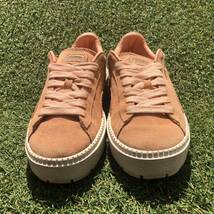 美品24 PUMA SUEDE PLATFORM TRACE プーマ スエード プラットフォームトレース E967_画像6