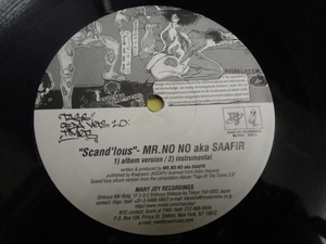 Mr. No No, Saafir - Scand'lous オリジナル原盤 12 レア アングラ HIPHOP　Eyecue - Dirt Hustlin' 収録 視聴