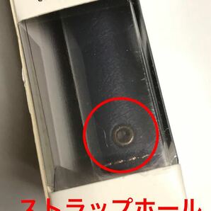 匿名送料込 iPhoneXs MAX用カバー 手帳型ケース ネイビー ×ブラウン ストラップ用ハトメ 新品 アイホン10sMAXアイフォーンXsマックス/ IU9の画像6