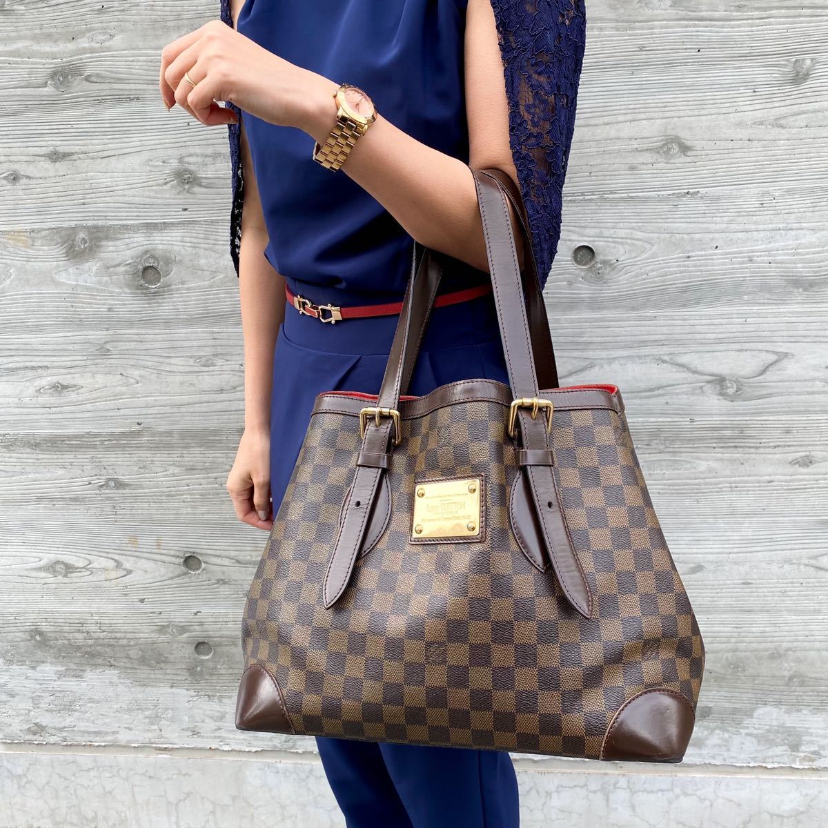 LOUIS VUITTON ダミエ ハムステッド MM ハンドバッグ-