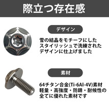 チタン合金製ボルト★シルバー色★ナンバープレート専用★コペン ミライース ミラトコット キャスト タフト ムーブ タント トール_画像3