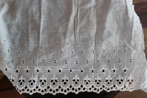  Vintage antique [ cut Work white embroidery race ] wide width 210cm England 