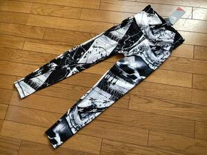 ! new goods tag attaching Reebok Reebok high laiz graphic tights S regular price 5,489 jpy yoga Dance training 