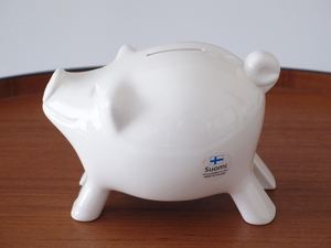 PLASTEP PIG Money Box! Finland pra step pig savings box Northern Europe Bank Vintage scope