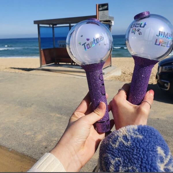 BTS アミボム ラメグリッターステッカー ペンライト glitter シール sowoozoo butter ボラへ