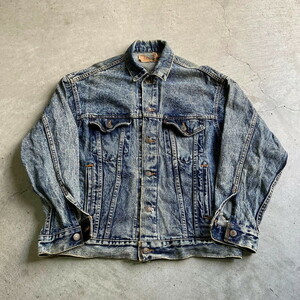 USA製 80年代 ビンテージ Levi's リーバイス 70507-0227 ケミカルウォッシュ デニムジャケット メンズS