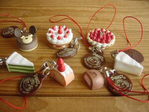 #Ejg17AA Fujiya. cake strap 2 full comp all 7 kind miniature :*BANDAI Bandai *100 jpy =004712_s