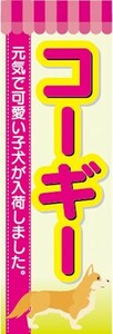 のぼり　のぼり旗　コーギー 可愛い子犬が入荷 ドッグ