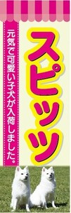 のぼり　のぼり旗　スピッツ 可愛い子犬が入荷 ドッグ