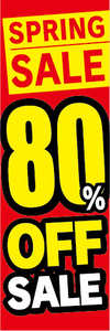 のぼり　のぼり旗　イベント　セール　SPRING SALE　スプリングセール　80％OFF　80％オフ
