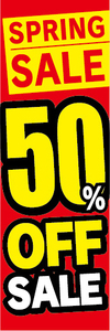 のぼり　のぼり旗　イベント　セール　SPRING SALE　スプリングセール　50％OFF　50％オフ