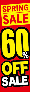 のぼり　のぼり旗　イベント　セール　SPRING SALE　スプリングセール　60％OFF　60％オフ