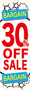 のぼり　のぼり旗　イベント　セール　BARGAIN　バーゲン　30％OFF　30％オフ